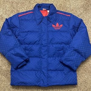 Adidas Adicolor Heritage Now Monogram Puffer Jacket Womens Sz Small $300 NWT